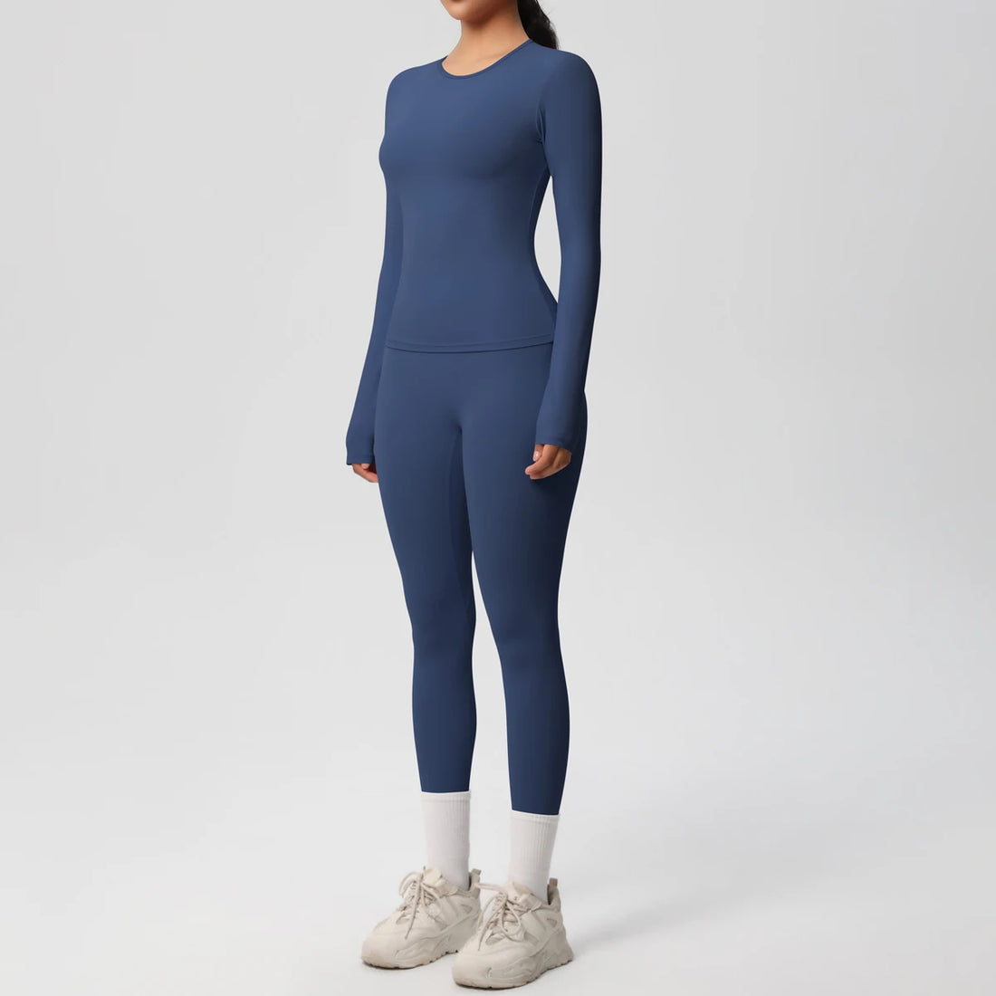 2 PCS Sportswear Yoga Set Gym Clothes Yoga Suits For Women Fitness Set Tracksuits Sports Long Sleeve Crop Top Gym Leggings