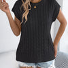Spring Summer Solid Color Knit Tops Twist Round Neck Sleeveless Pullover White Black Khaki Casual Woman Clothing