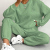 White Knit Two Piece Set Women Pant Sets Clothes Outfit 2 Piece