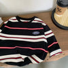 autumn Children Clothes Girls Long Sleeves Bottoming Shirts Cool Boys Stripe Cotton T-shirt Teen Loose Casual 2-7y Kids Top