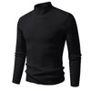 Mens Mock Neck Pullover Sweater High Neck Turtleneck Long Sleeve Sweaters for Men Winter Warm Outwear Stripes Casual Coats