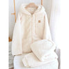 Thick Fluffy New Couple's Pajama Hooded Zipper Sleeping Sleepwear Winter Underwear Set Nightie Warm  Pyjamas Women Loungewear