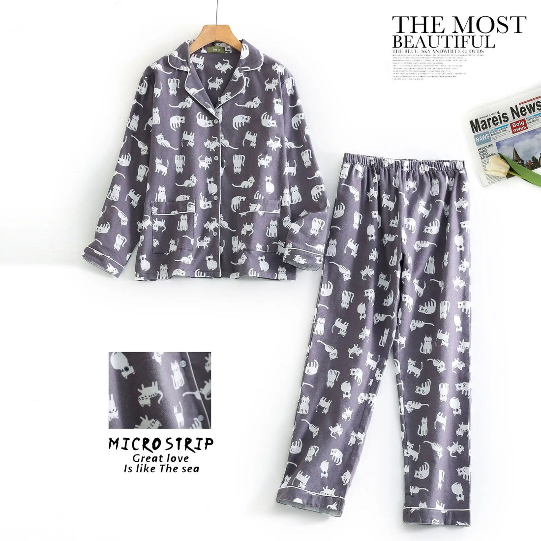 Women's Pajamas Plus Size S-XXXL Clothes Ladies Flannel Cotton Home Wear Suit Autumn Winter Pajamas Plaid Print Sleep Tops