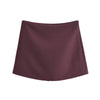 TFMLN New Spring Women Solid Skort Fashion Causal Side Zipper Mini Shorts Skirts Vintage High Waist Streetwear Shorts Skirts