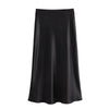 Satin Skirt Women High Waist Long Skirts For Women Summer Black Midi Skirt Woman Office Elegant Women's Skirts