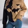 Halloween Women's Contrast Color Pumpkin Pattern Sweaters 2025 Autumn Winter Casual Round Neck Long Sleeve Knitted Pullover