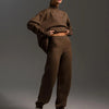 Blubelle Women's Autumn Winter Knit Pullover Sweater Pants Set Mock Neck Loose Fit Soft Cozy Trendy Elastic Waist Fashion Set