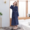Large Size Flannel Long Robe Autumn Winter Thickened Couple Sleepwear Kimono Bathrobe Gown Nightgown Loose Coral Fleece Homewear