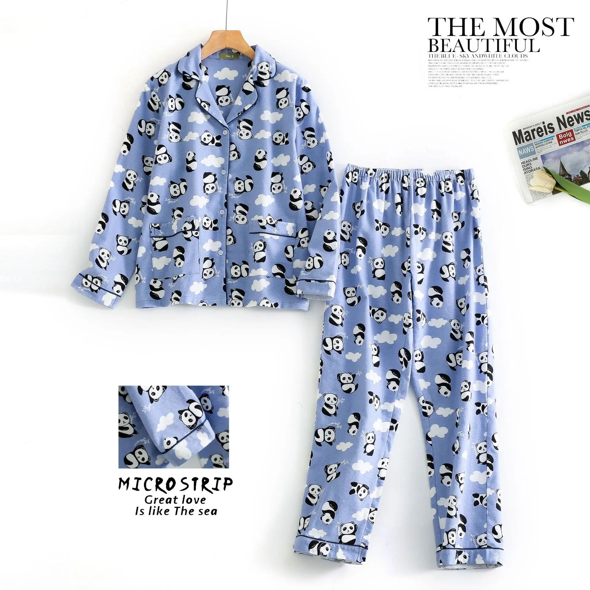 Women's Pajamas Plus Size S-XXXL Clothes Ladies Flannel Cotton Home Wear Suit Autumn Winter Pajamas Plaid Print Sleep Tops