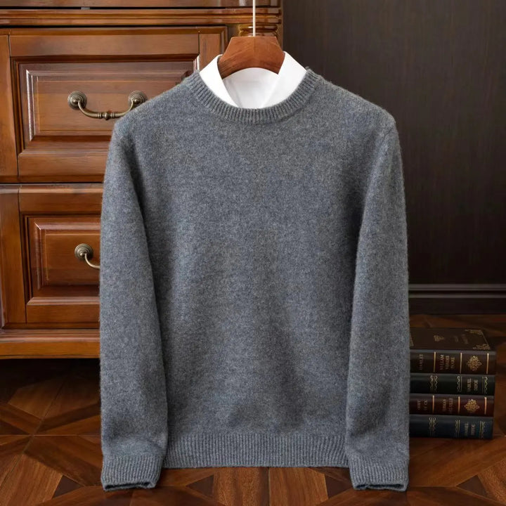 2025 Cashmere Sweater O-neck Pullovers Men's Loose Oversized M-3XL Knitted Bottom Shirt Autumn Winter New Korean Casual Men Top