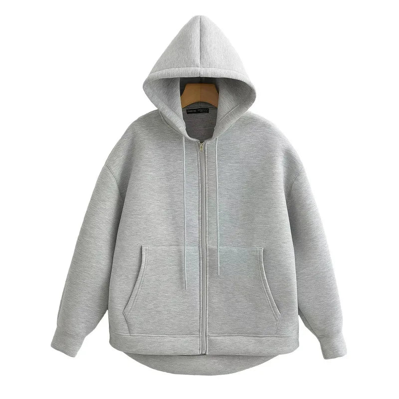 Zip Up Hoodies Women Autumn Hooded Sweatshirt Woman Long Sleeve Oversized Women's Sweatshirts Zip Hoodie Women Jackets