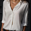 Autumn Shirt Women's Polo Collar Office Lady blouse Vintage Shirt Loose Button Up Down Shirts Fashion Tops