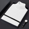 Autum Men's Slim Fit Pullover Sweaters Long Sleeve Turtleneck Sweater Casual Stripe Knitted Winter Warm Outdoor Streetwear