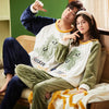 Couples Pajamas Women Men Winter Thicken Pyjamas Sleepwear Cartoon Dinosaur Korean Lovers Homewear Soft Warm Hoodies Pijama