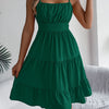 Casual Vacation Ruffled Camisole Dress Spring Summer Women's Solid Dresses for Women