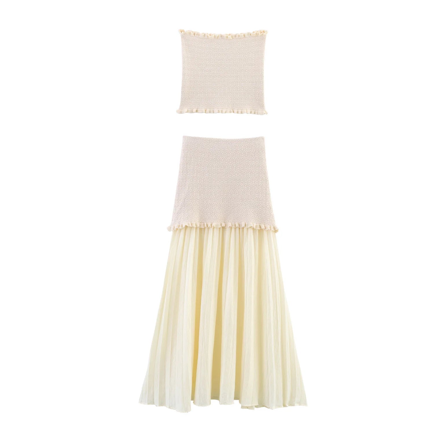 DEEABAE Autumn And Winter New Round Neck Buckle Decoration Gentle and Versatile Short Sleeve Knitted Cardigan Half Skirt Set