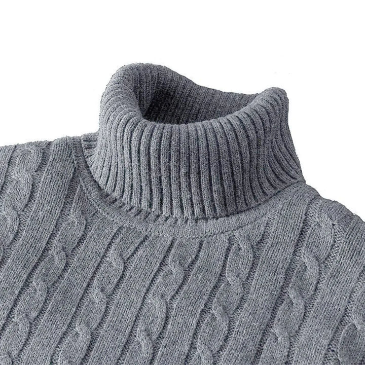 New Men's Turtleneck Sweater Solid Color High Neck Pullover Knitted Sweaters Casual Elastic Sweatwear Mens Fall Winter